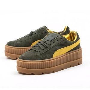 Puma Fenty By Rihanna Suede Cleated Platform Shoes